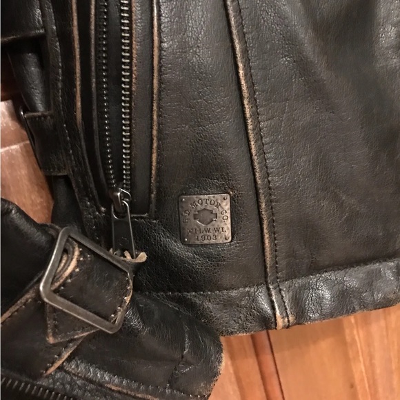 Vintage Harley Davidson Priscella Embossed #1 Works Jacket Coat Rare find - Picture 4 of 6